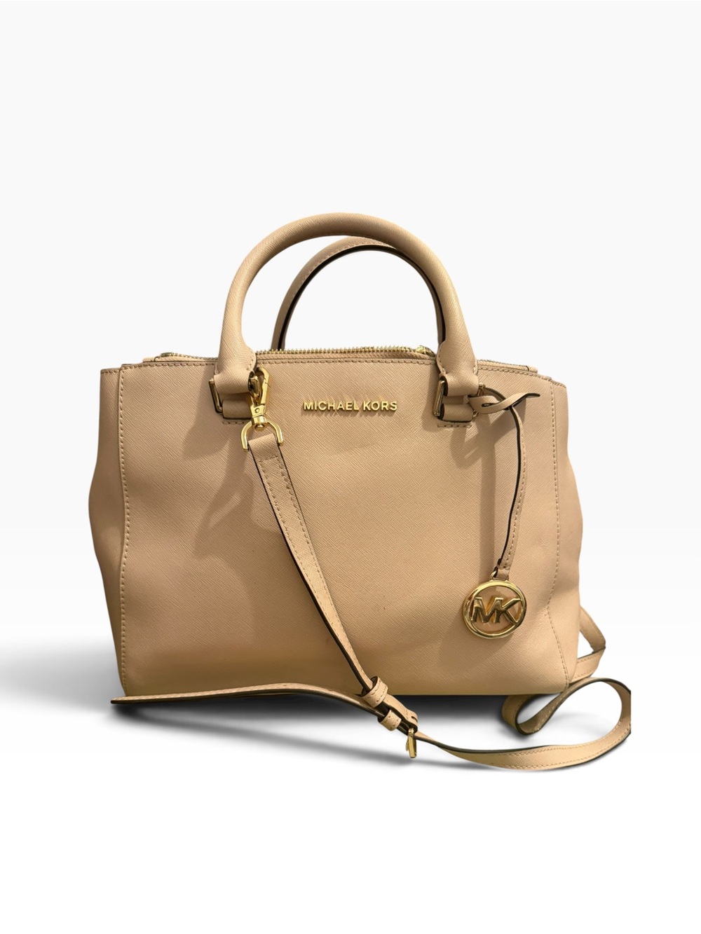 Michael Kors Kellen satchel in a soft blush pink